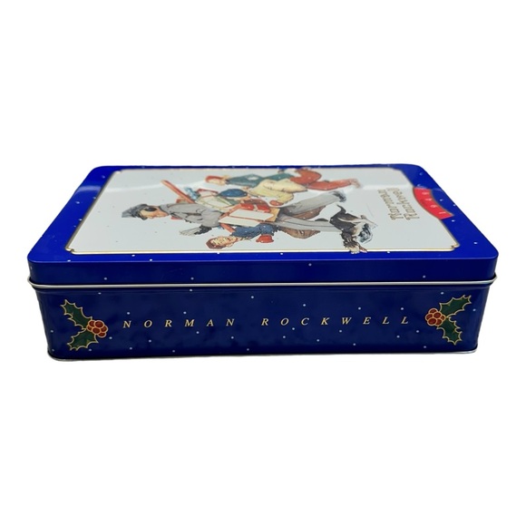 Vintage Snickers Norman Rockwell Christmas Limited Edition Canister Tin 1996 - Picture 4 of 7